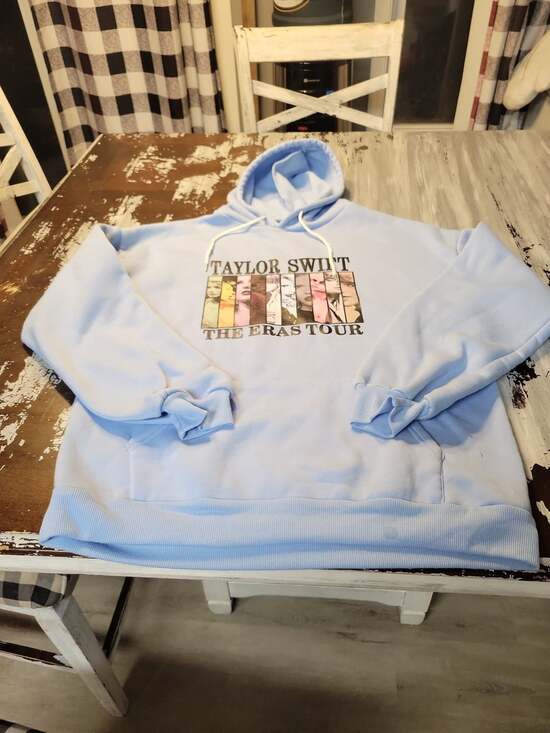 Taylor Swift Tops - Taylor Swift The Eras Tour Blue Pullover Hoodie Size L